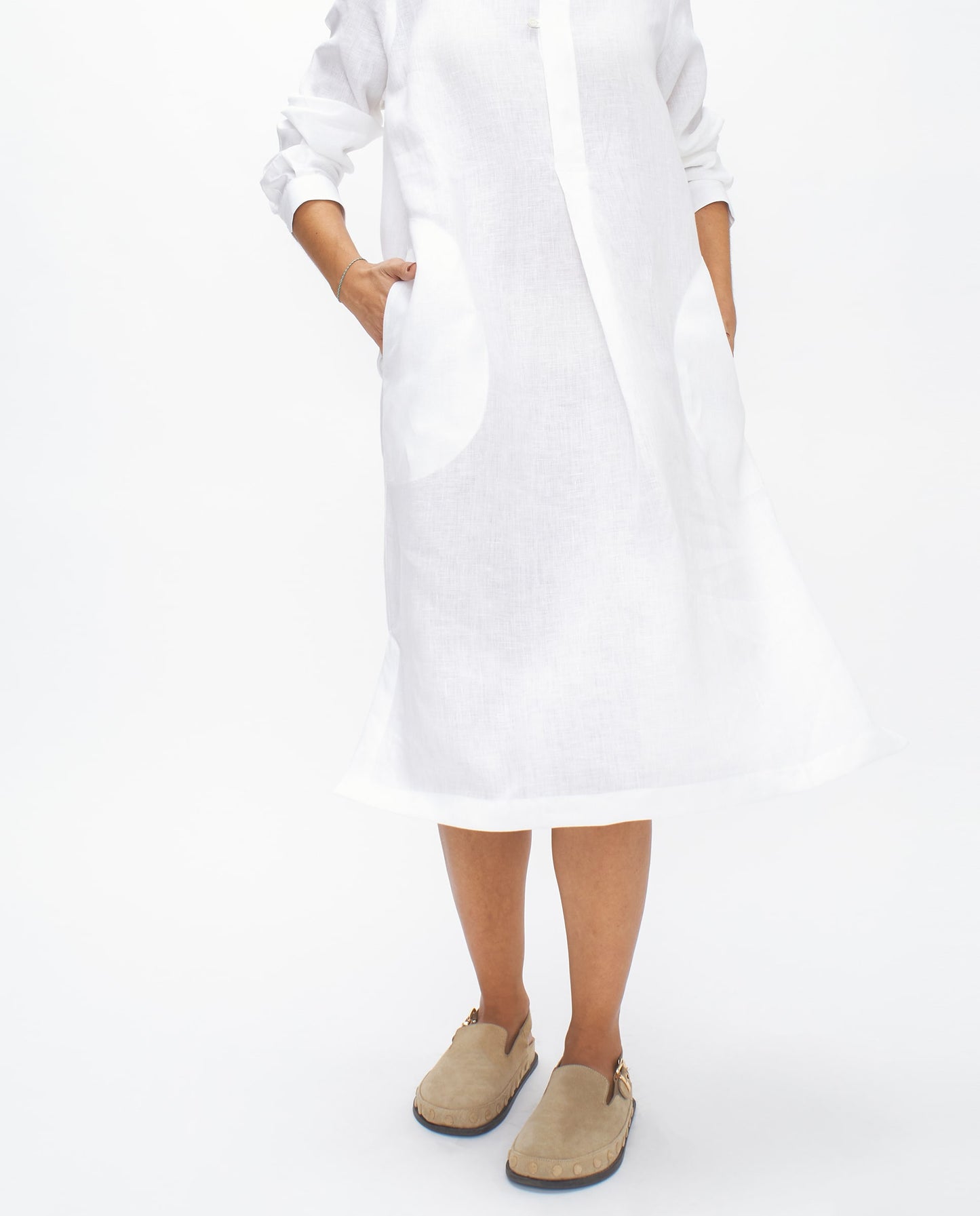 WHITE LINEN CEYLON KURTA