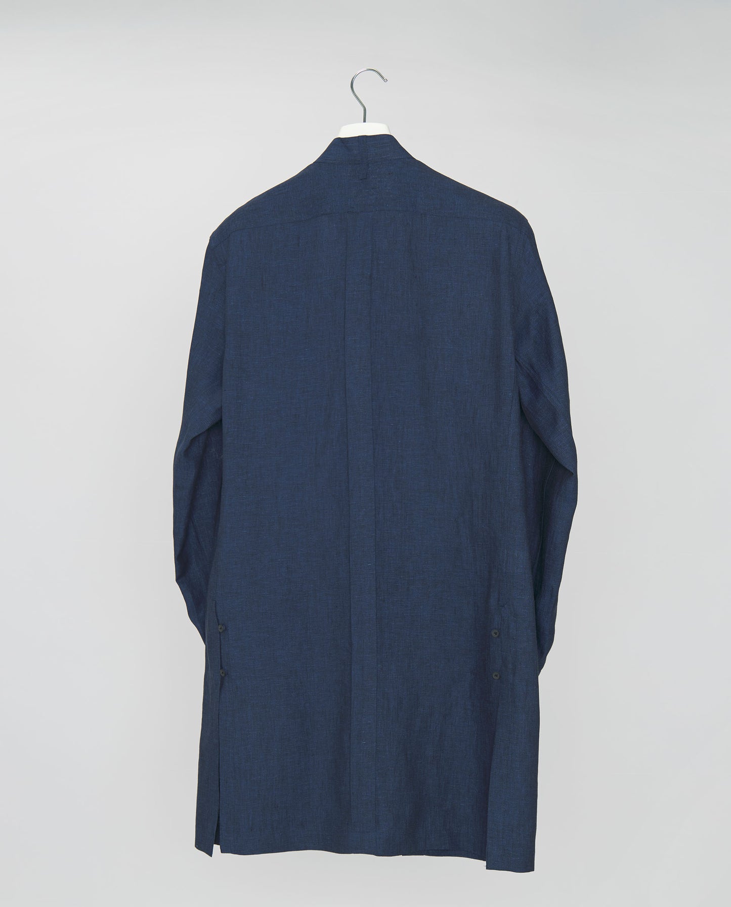 NAVY BLUE LINEN LONG BELIZE GUAYABERA