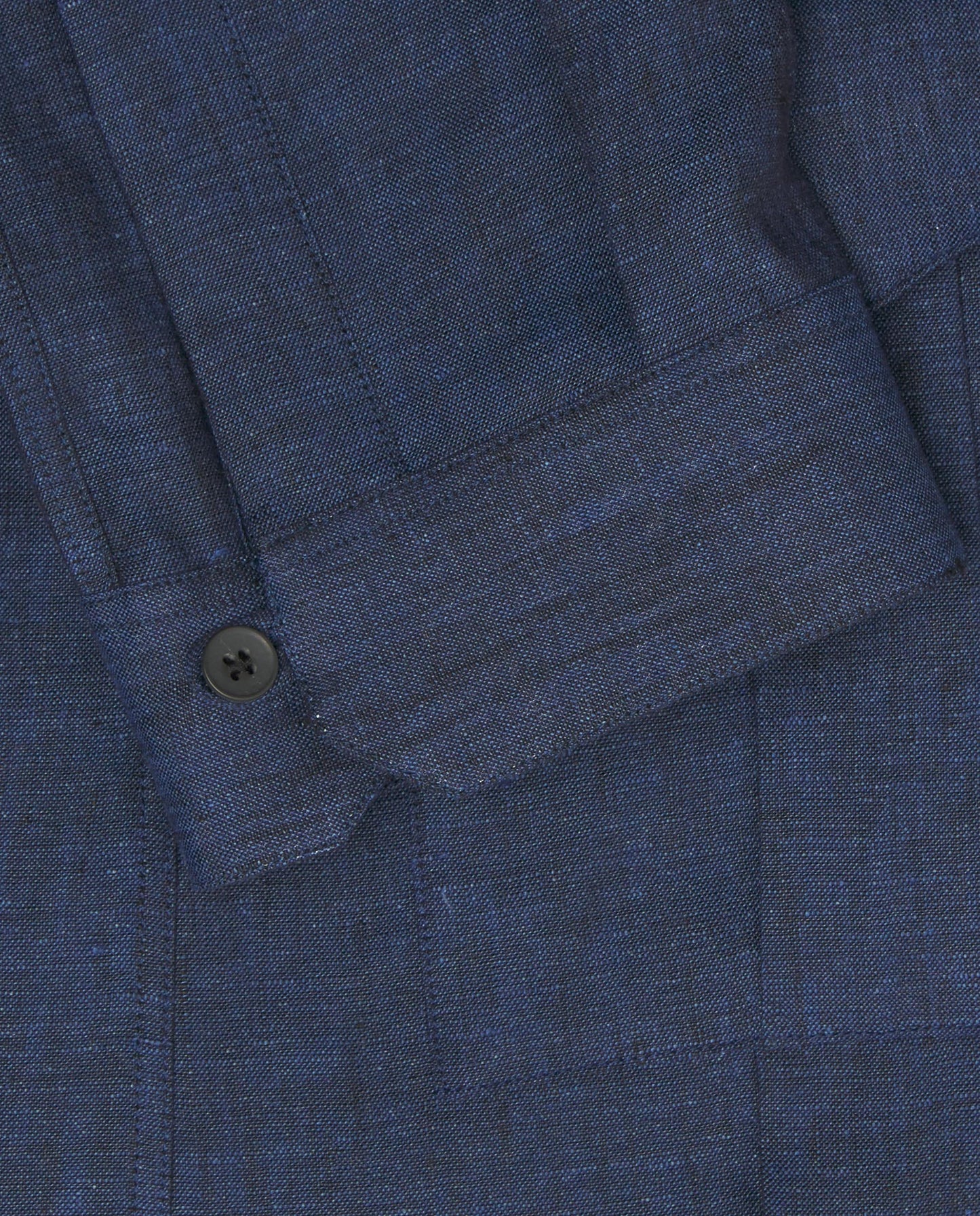 NAVY BLUE LINEN LONG BELIZE GUAYABERA