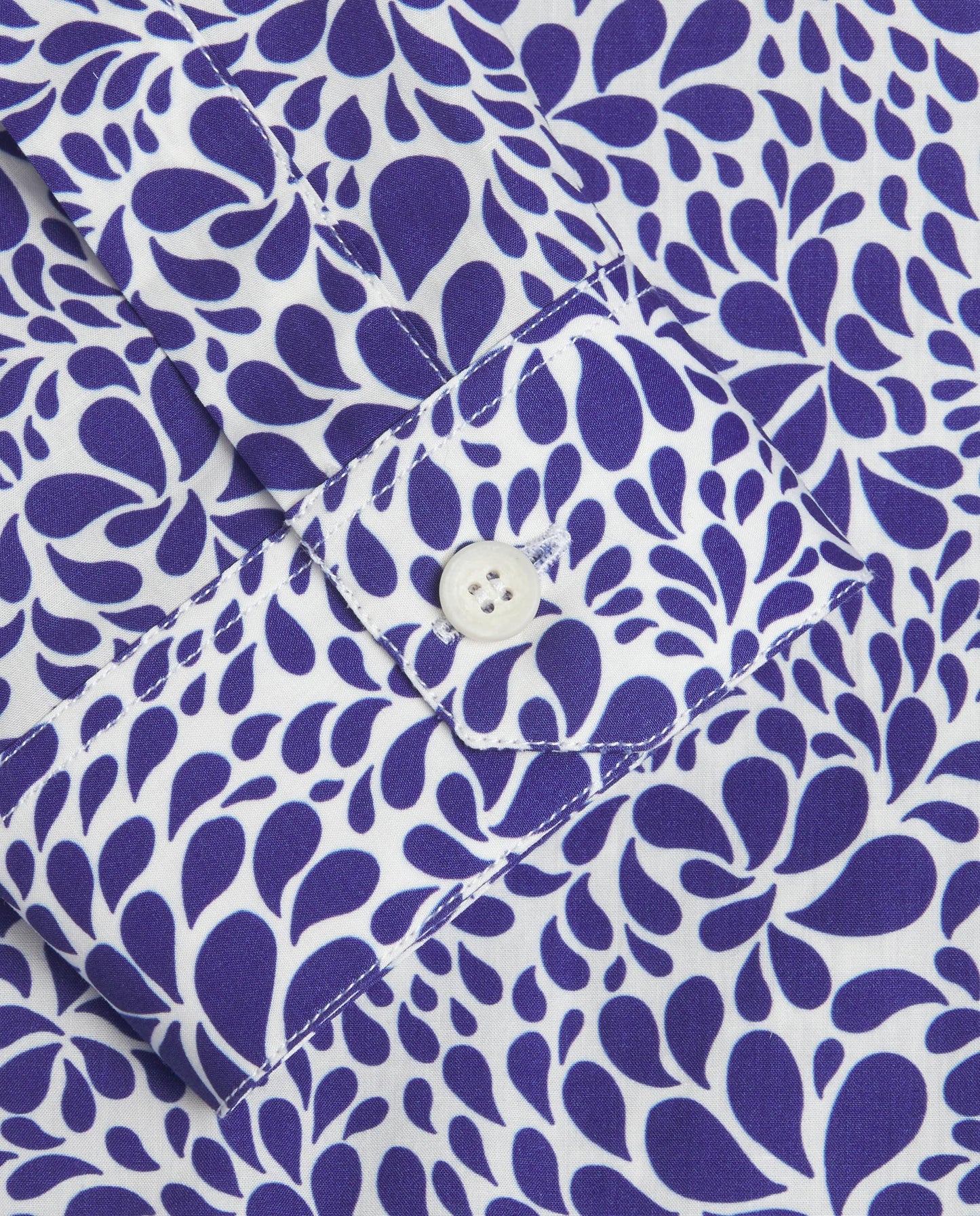 ROYAL BLUE PRINT COTTON HAMPTONS LONG SHIRT
