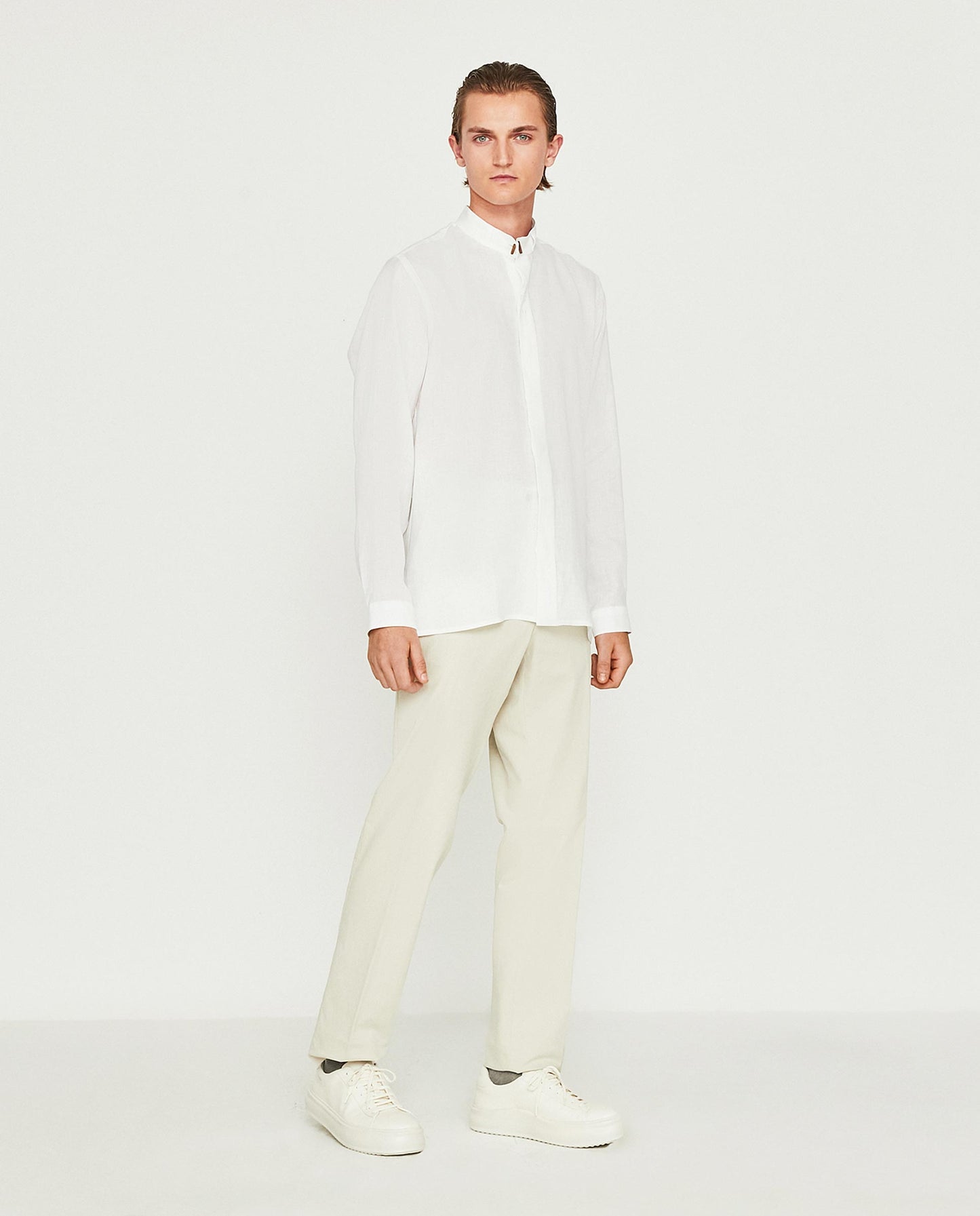 WHITE LINEN LONDON SHIRT