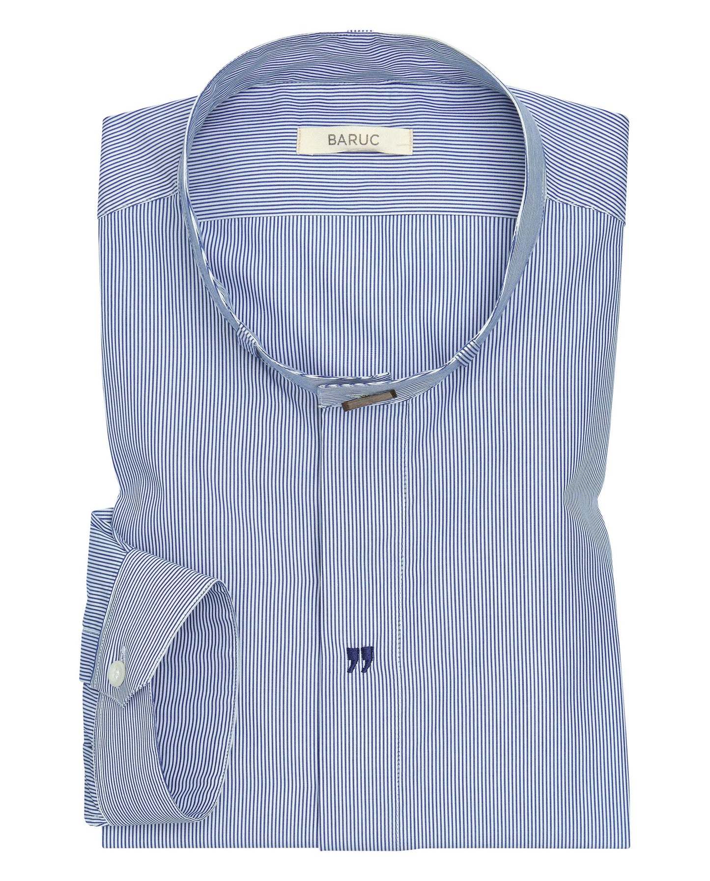 SEA BLUE STRIPED COTTON LONDON SHIRT