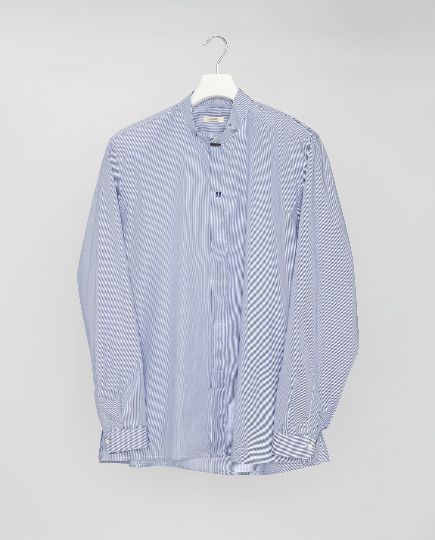 SEA BLUE STRIPED COTTON LONDON SHIRT