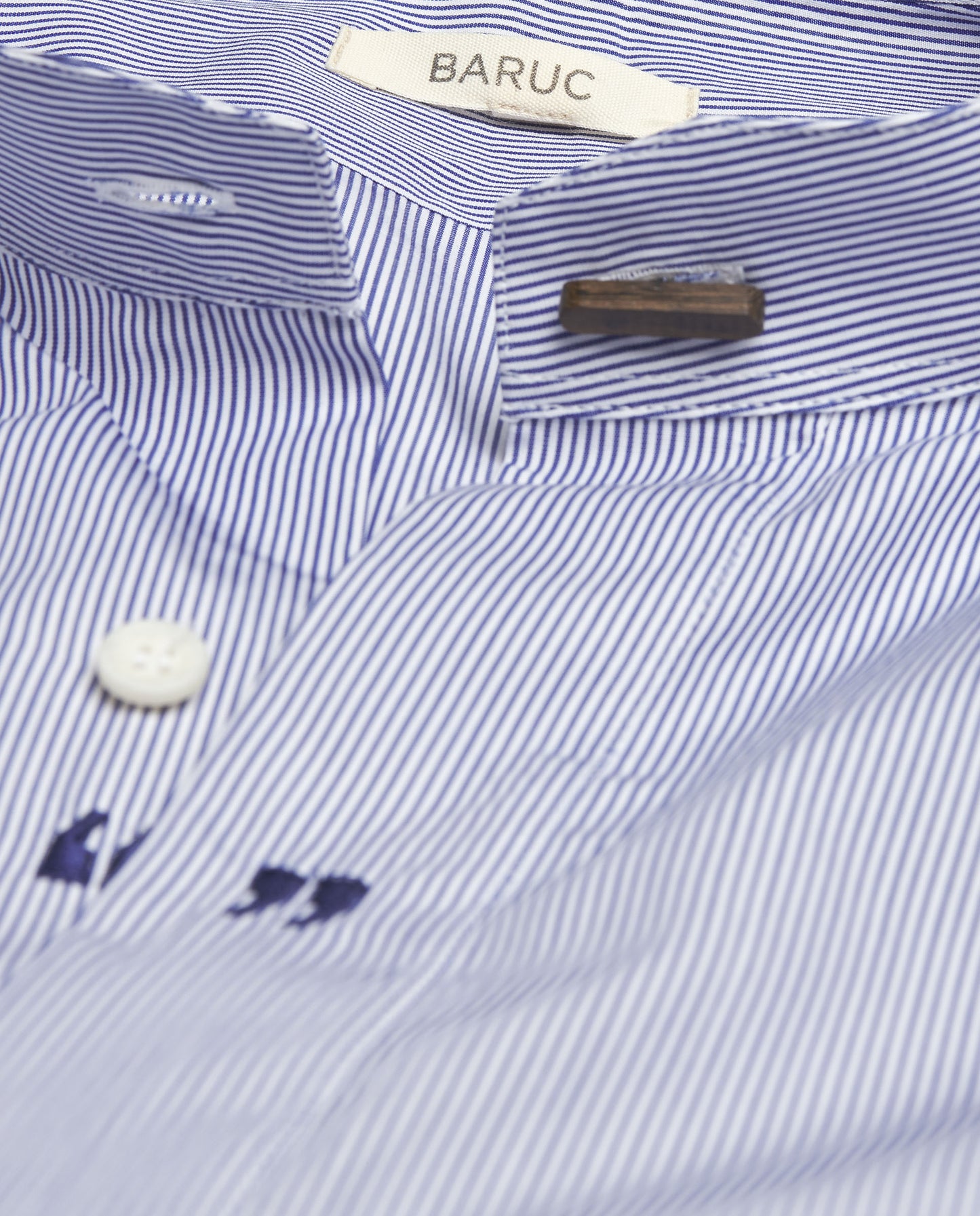 SEA BLUE STRIPED COTTON LONDON SHIRT