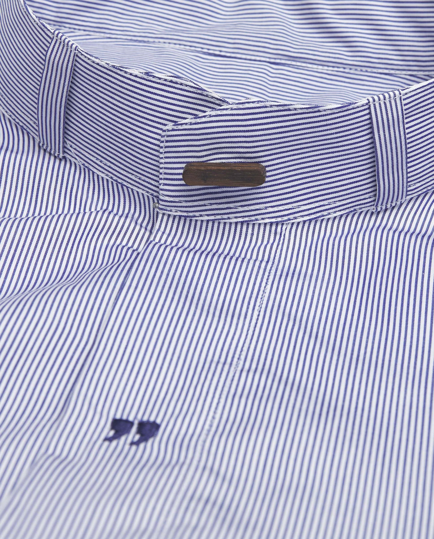 SEA BLUE STRIPED COTTON LONDON SHIRT