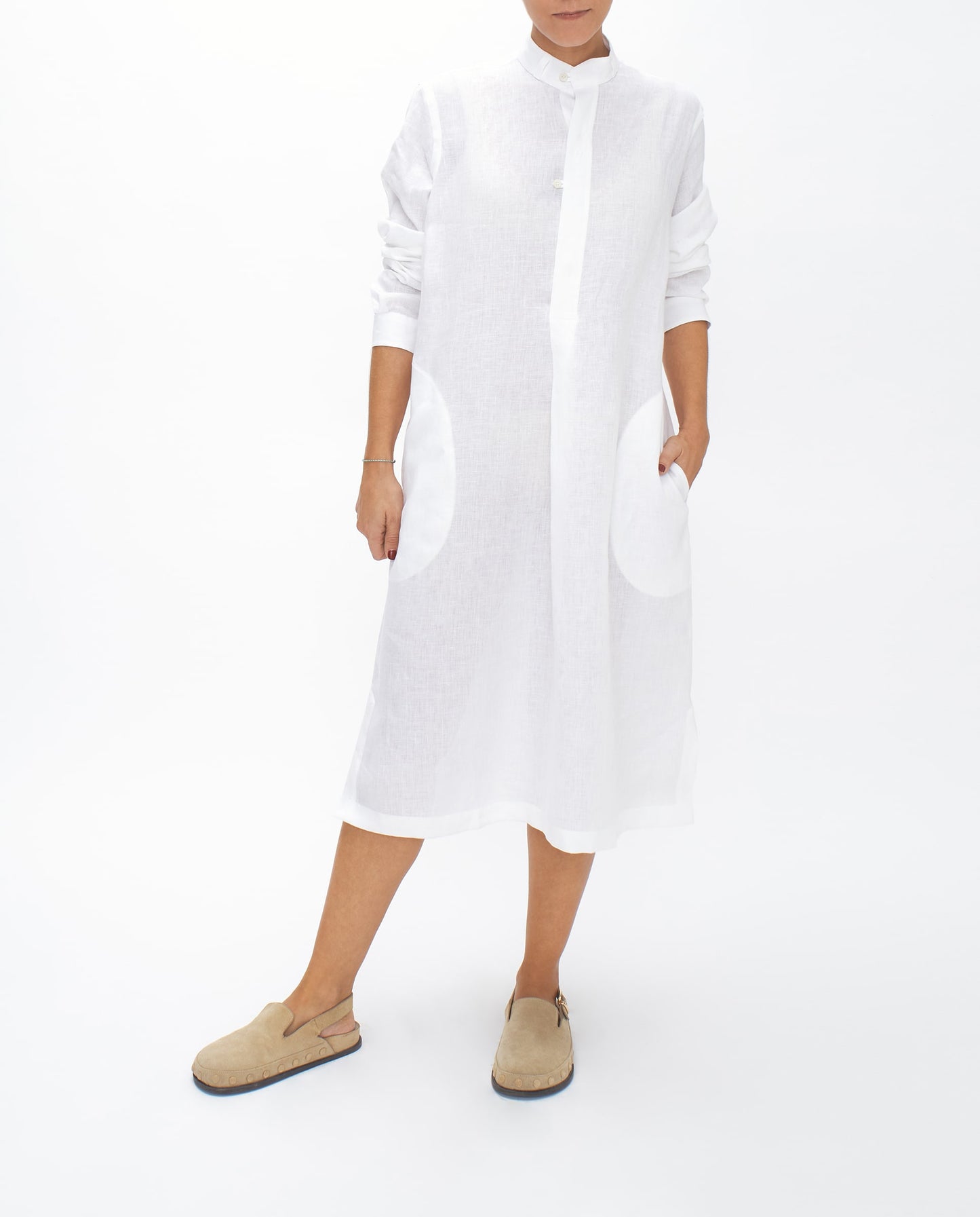 WHITE LINEN CEYLON KURTA