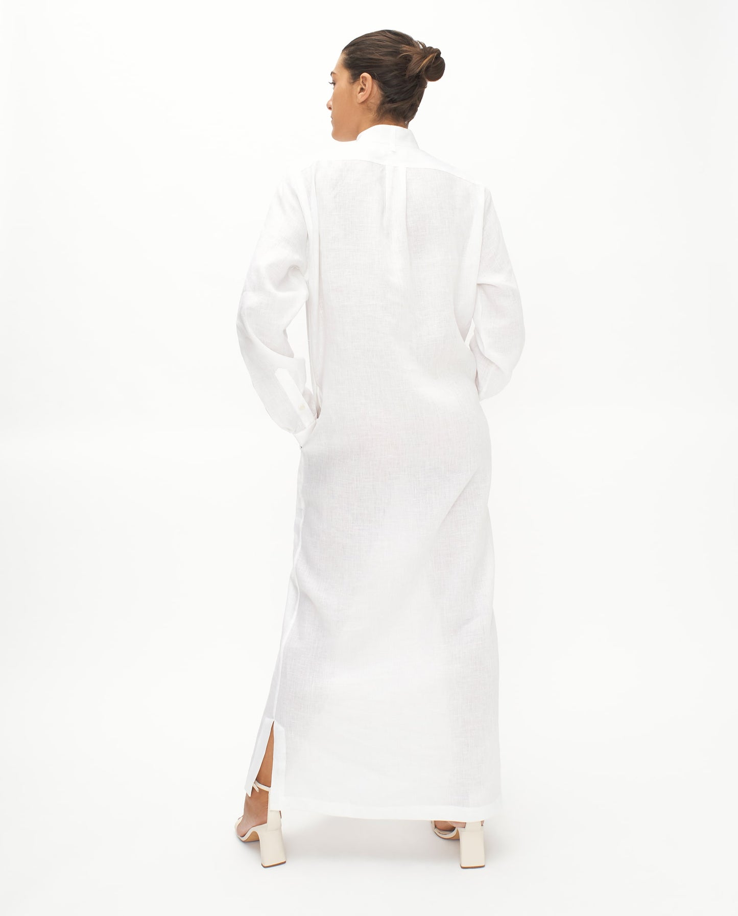 WHITE LINEN CASABLANCA KAFTAN