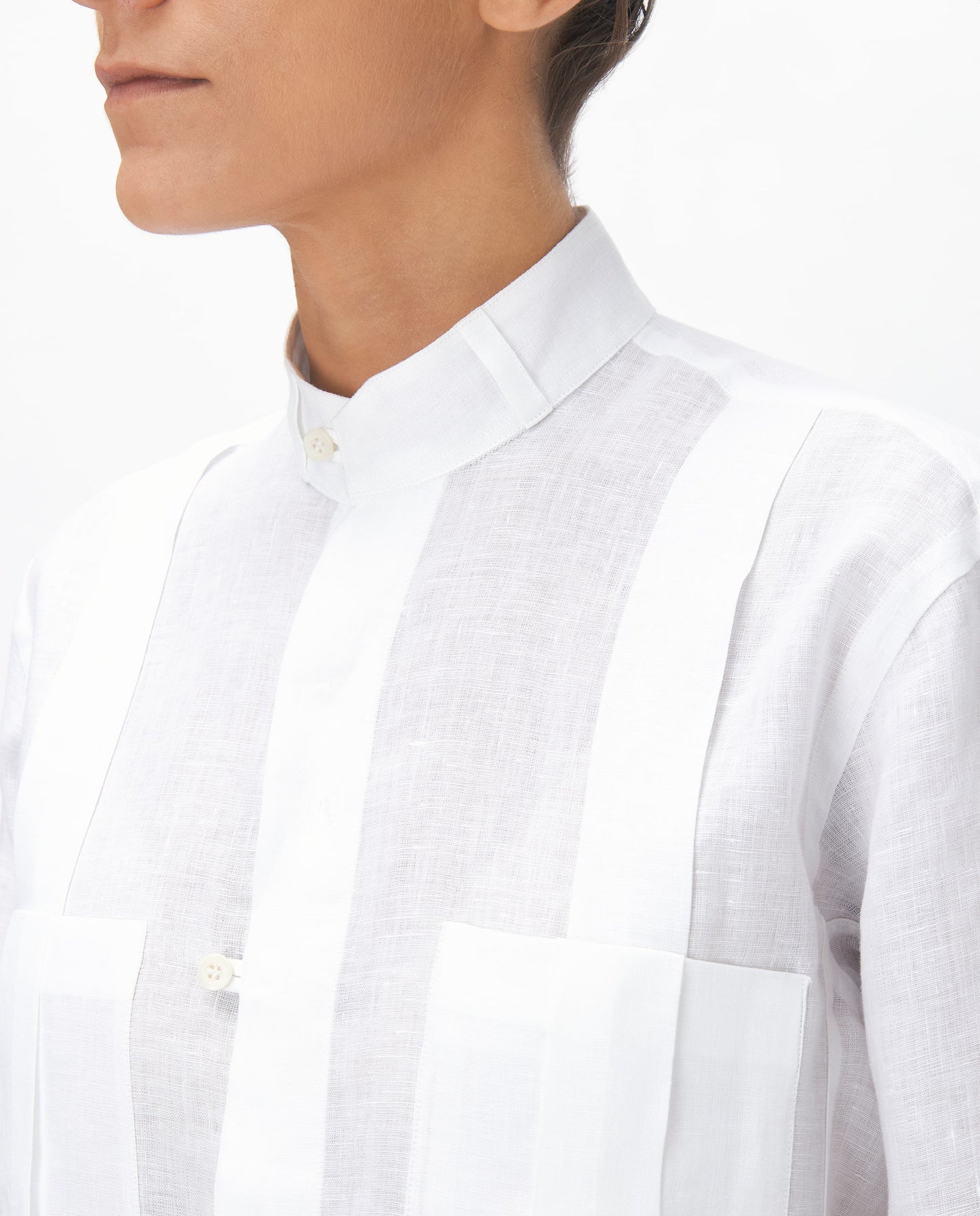 WHITE LINEN HABANA GUAYABERA SHIRT