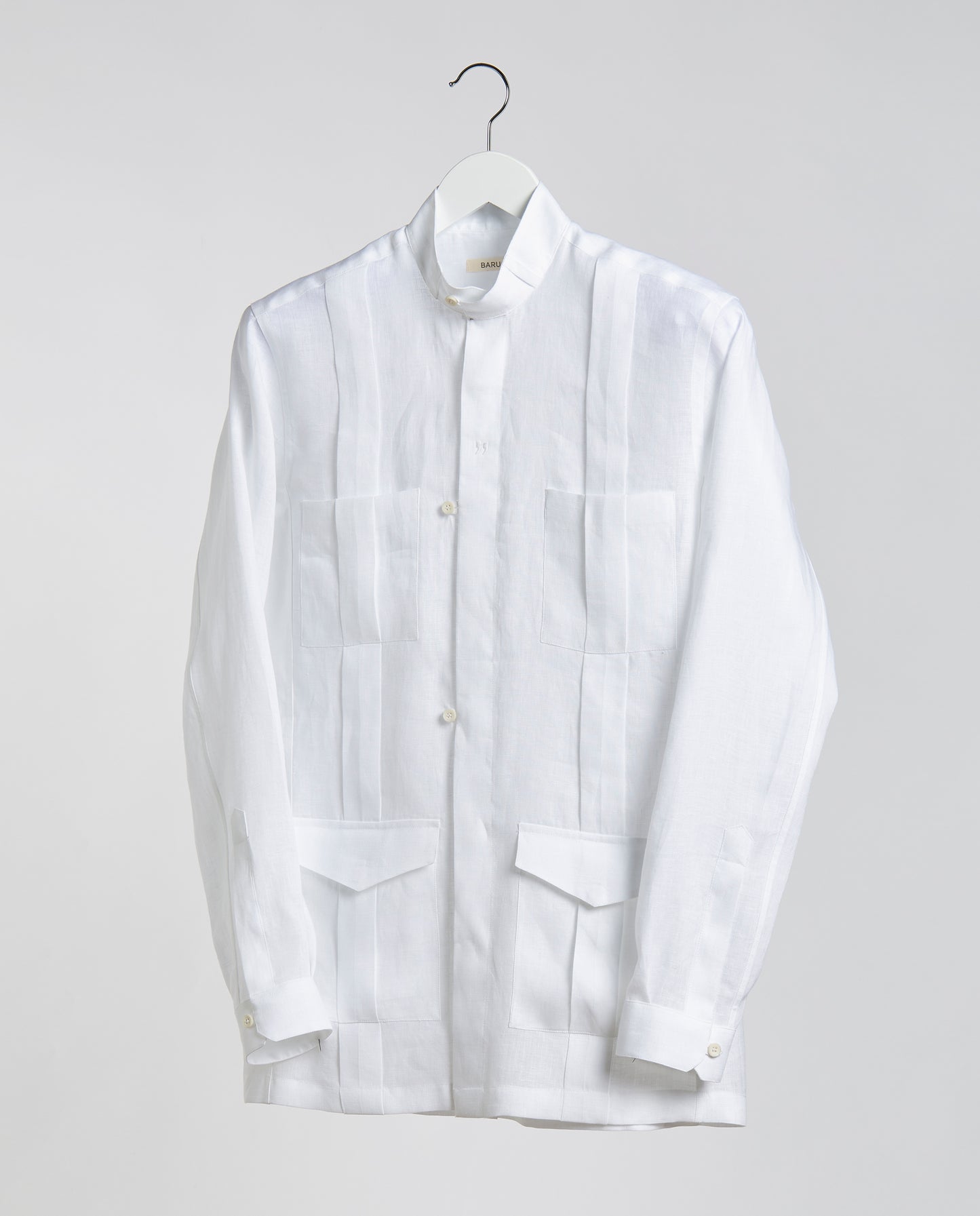 WHITE LINEN HABANA GUAYABERA SHIRT