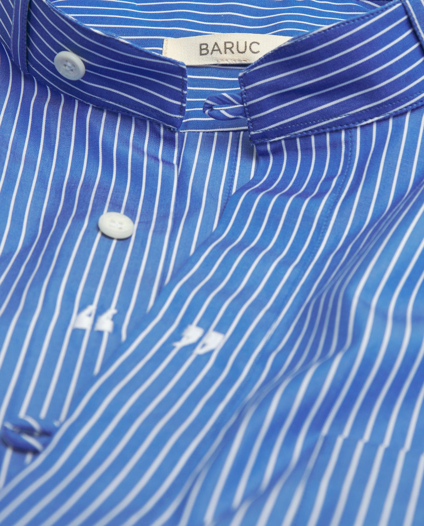 ROYAL BLUE STRIPED COTTON HABANA GUAYABERA